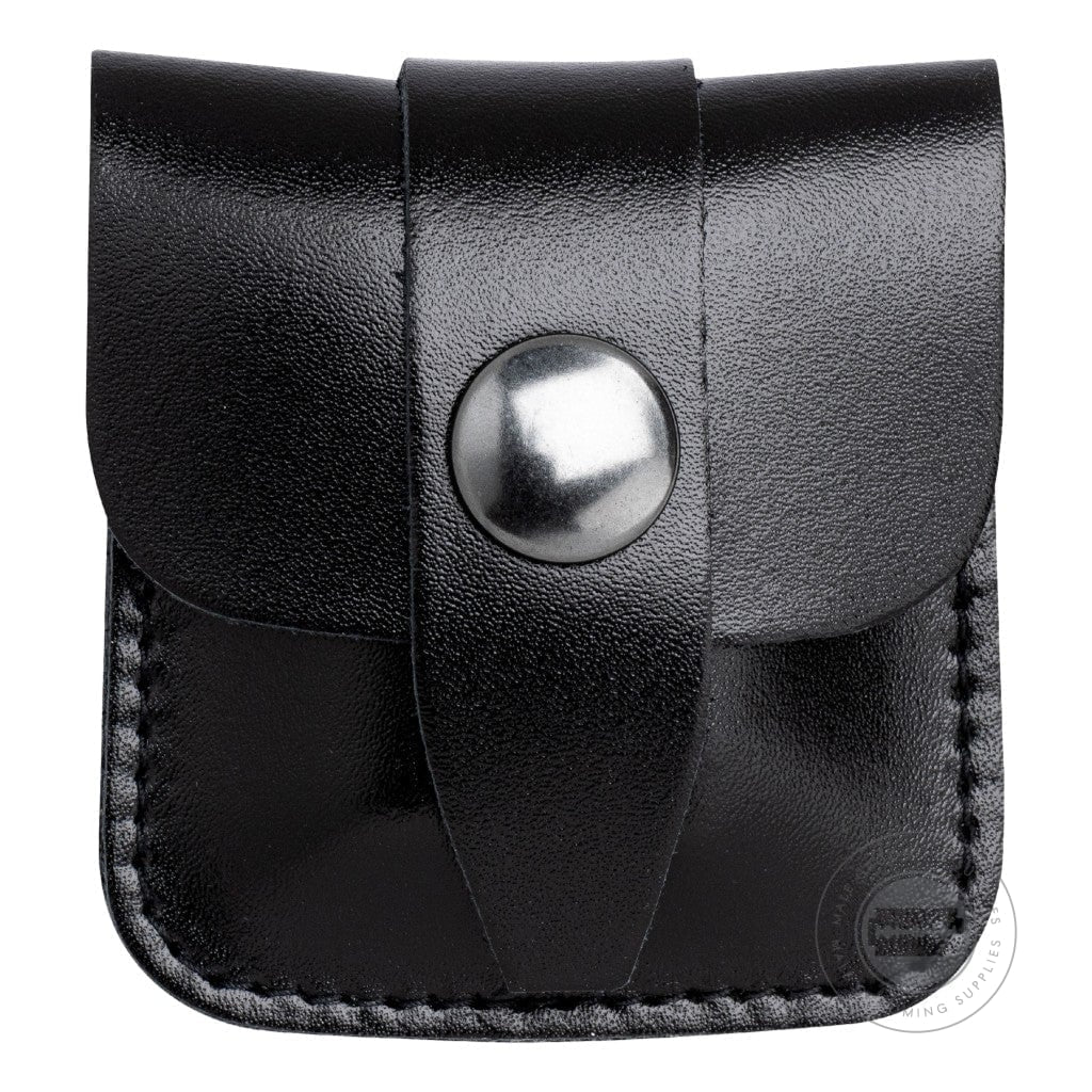 Black leather case for the Merkur Closed Comb Travel Razor 933000 with a snap closure, perfect for travel.
