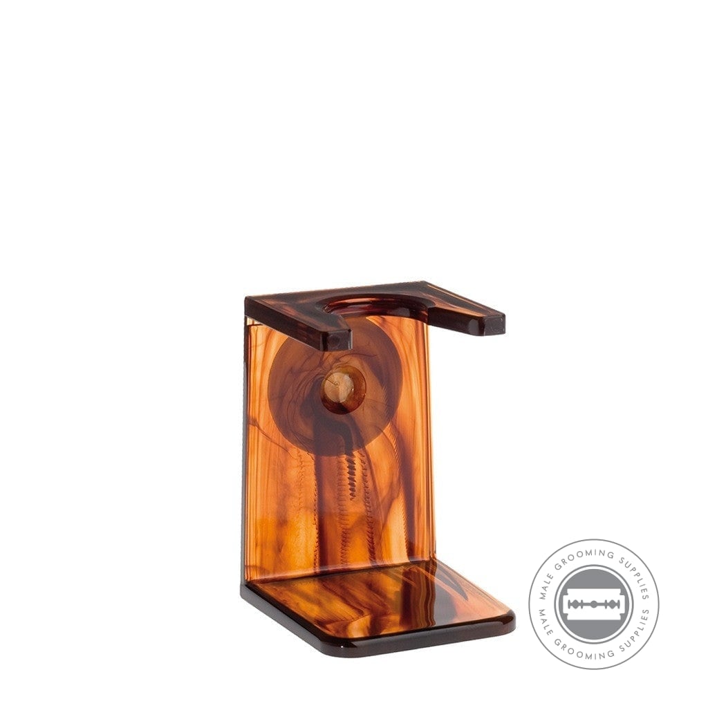Muhle Shaving Brush Stand RH3 with tortoiseshell finish for 21mm handle brushes.