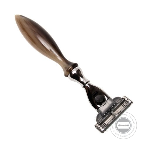 Parker 50M Mach 3 Razor with a handcrafted genuine ox horn handle.