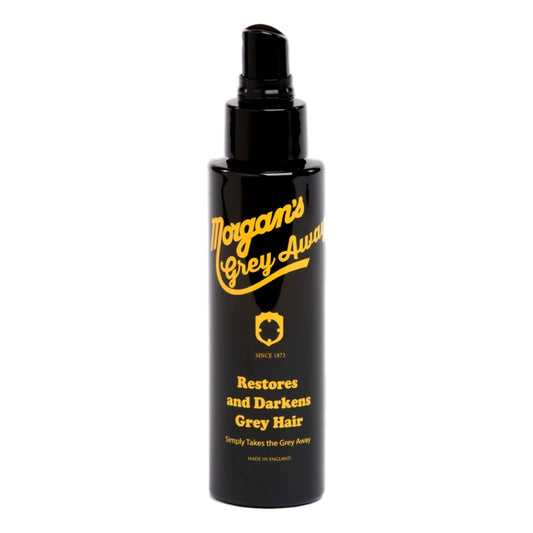 Morgan’s Grey Away Liquid Colour Restorer 120ml spray bottle for gradual grey hair darkening