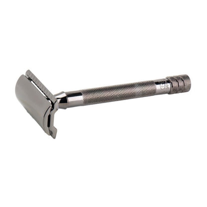 MERKUR 23C Metallic Grey safety razor front view