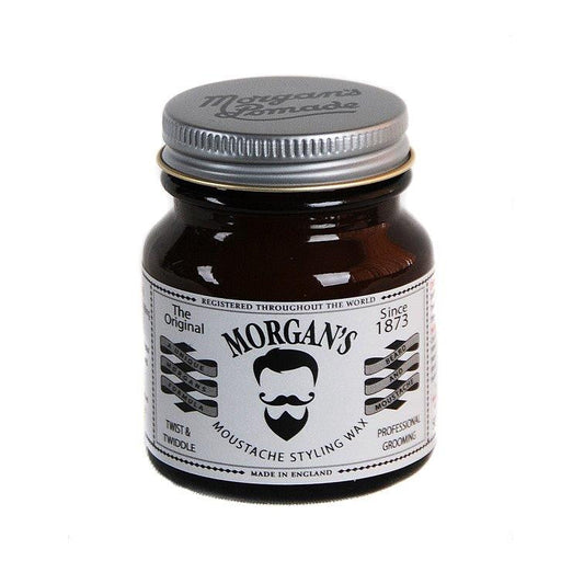 Morgan’s Moustache Styling Wax 50g – Ultra-Stiff Hold For Twisting & Shaping