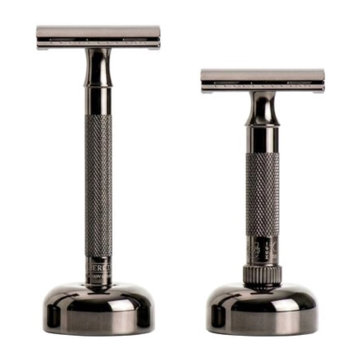 MERKUR 4006 Metallic Grey razor stand with compatible razor