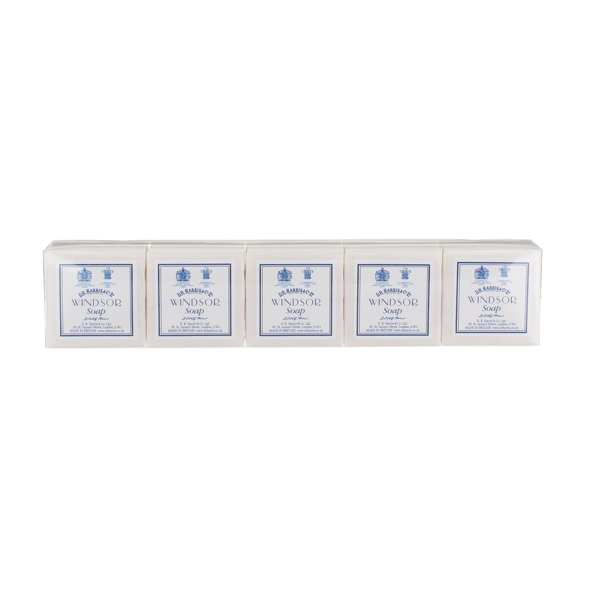 D.R. Harris Windsor Guest Soap 5 x 40g pack of triple-milled soap bars