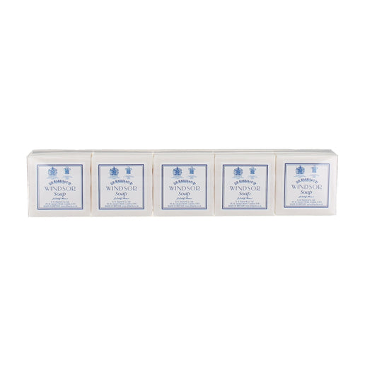 D.R. Harris Windsor Guest Soap 5 x 40g pack of triple-milled soap bars