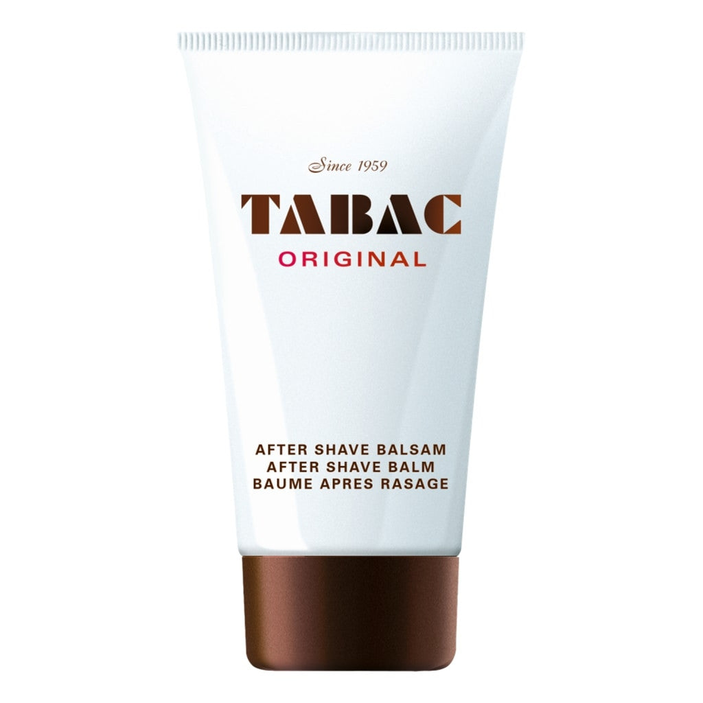 Tabac Original Aftershave Balm 75ml with panthenol, vitamin E, and a classic masculine scent for soothing post-shave care