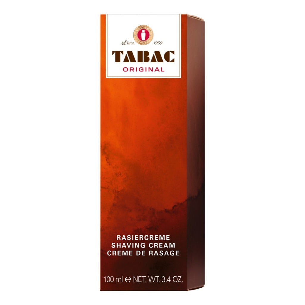Tabac Original Shaving Cream 100ml tube for a creamy, smooth wet shave.