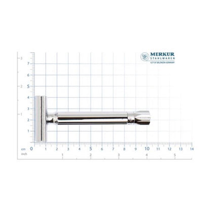 MERKUR 510 Progress Bright Chrome safety razor scale view