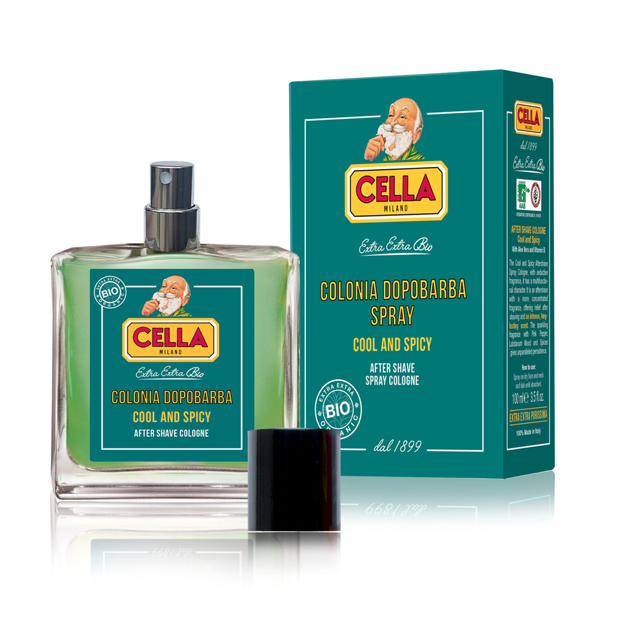 Cella Organic After Shave Spray Cologne 100ml