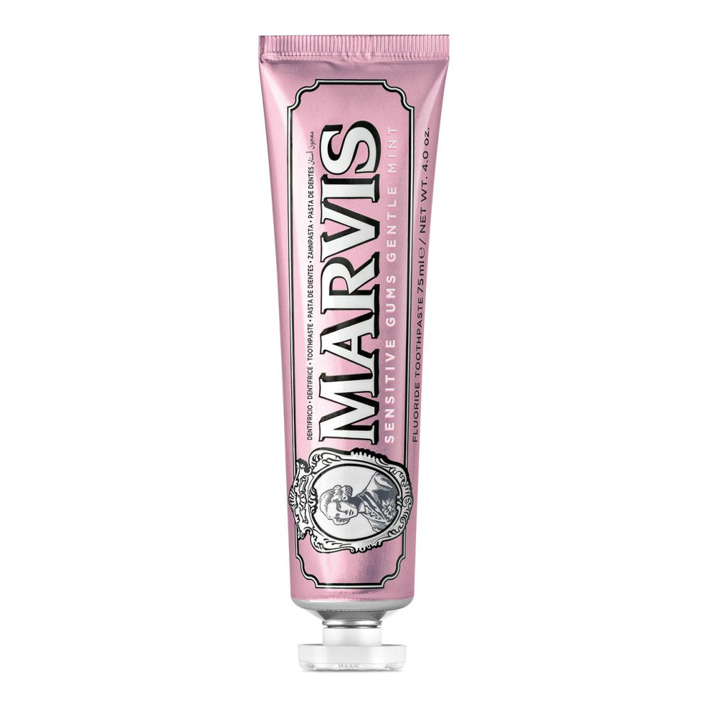 Marvis Sensitive Gums Mint Toothpaste 75ml tube front detail