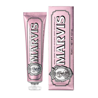 Marvis Sensitive Gums Mint Toothpaste 75ml tube and carton front