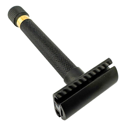Parker VAR-Black Gold Anniversary Adjustable Safety Razor - Closed Comb