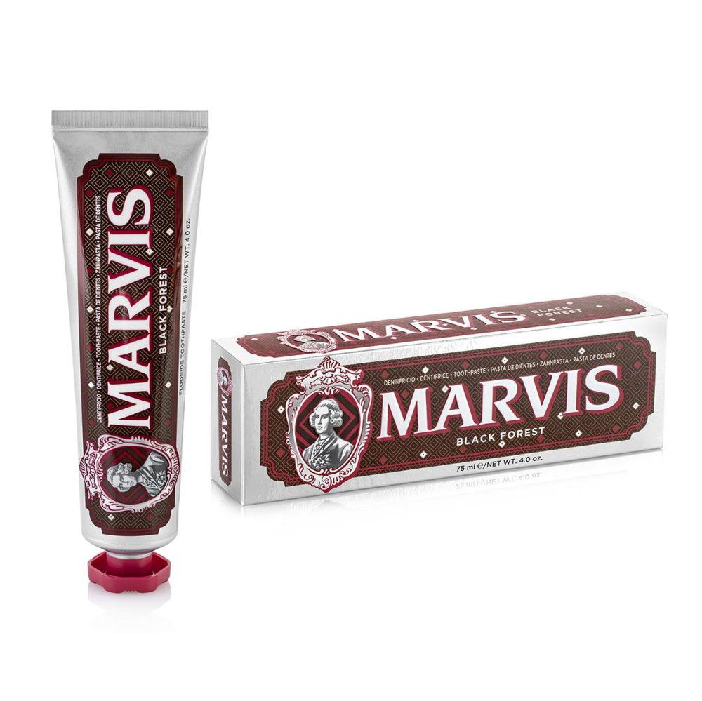 Marvis Black Forest Toothpaste 75ml tube and carton front