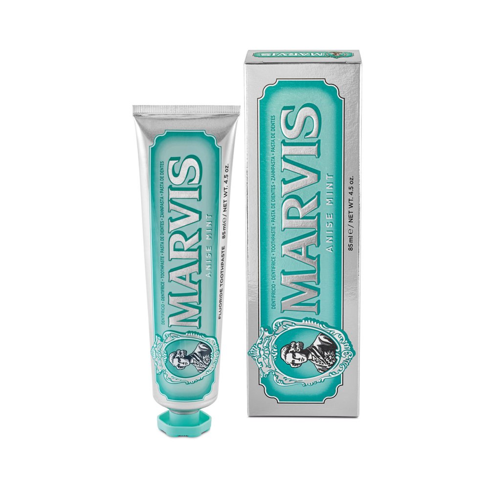 Marvis Anise Mint Toothpaste 85ml tube front detail
