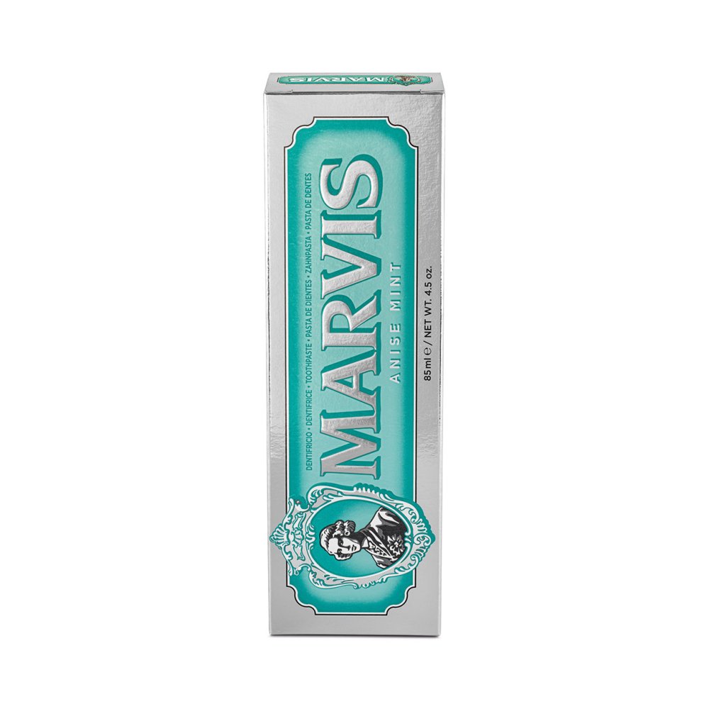 Marvis Anise Mint Toothpaste 85ml tube side detail
