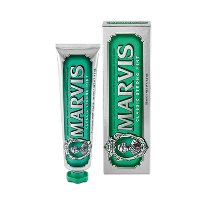 Marvis Classic Strong Mint Toothpaste 85ml tube and carton front