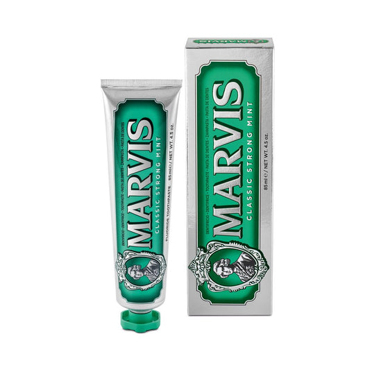 Marvis Classic Strong Mint Toothpaste 85ml tube and carton front