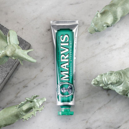 Marvis Classic Strong Mint Toothpaste 85ml carton side panel