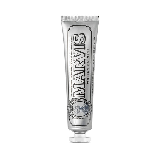 Marvis Whitening Mint Toothpaste 85ml tube front detail