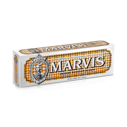 Marvis Orange Blossom Bloom Toothpaste 75ml tube side detail