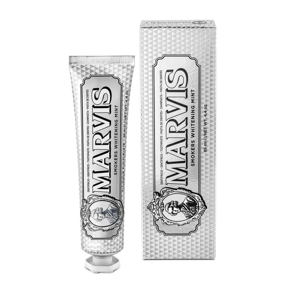 Marvis Smokers Whitening Mint Toothpaste 85ml tube and carton front