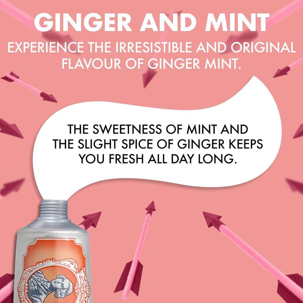Marvis Ginger Mint Toothpaste 85ml tube side detail