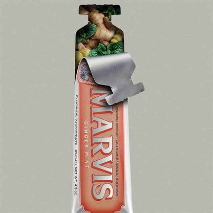 Marvis Ginger Mint Toothpaste 85ml carton side panel