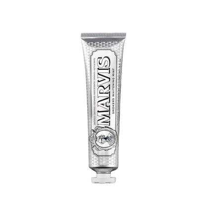 Marvis Smokers Whitening Mint Toothpaste 85ml tube side detail