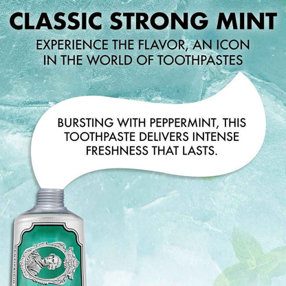 Marvis Classic Strong Mint Toothpaste 85ml carton front detail