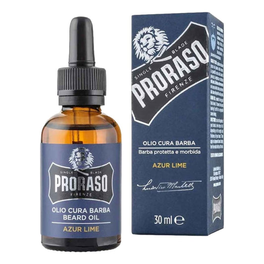 Proraso Azur Lime Beard Oil 30ml for longer thicker beards