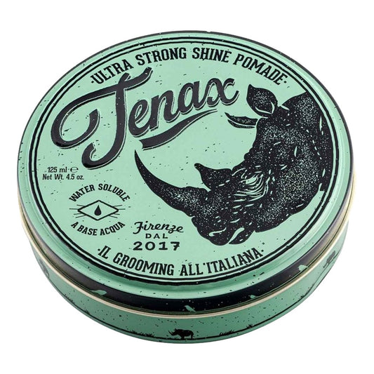 Tenax Extra Strong Hold Pomade 125ml aluminium jar for extra strong hold and high shine hair styling