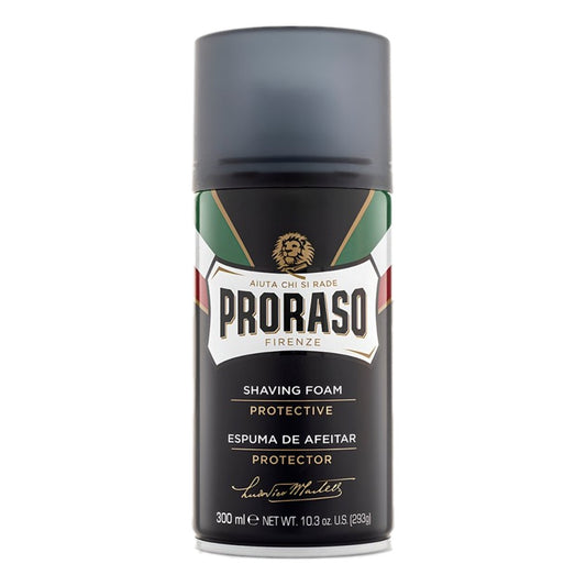 Proraso Blue Shaving Foam 300ml aerosol with aloe vera and vitamin E for a comfortable shave