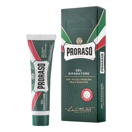 Proraso Razor Cut Repair Gel 10ml for minor shaving nicks and cuts with box packaging