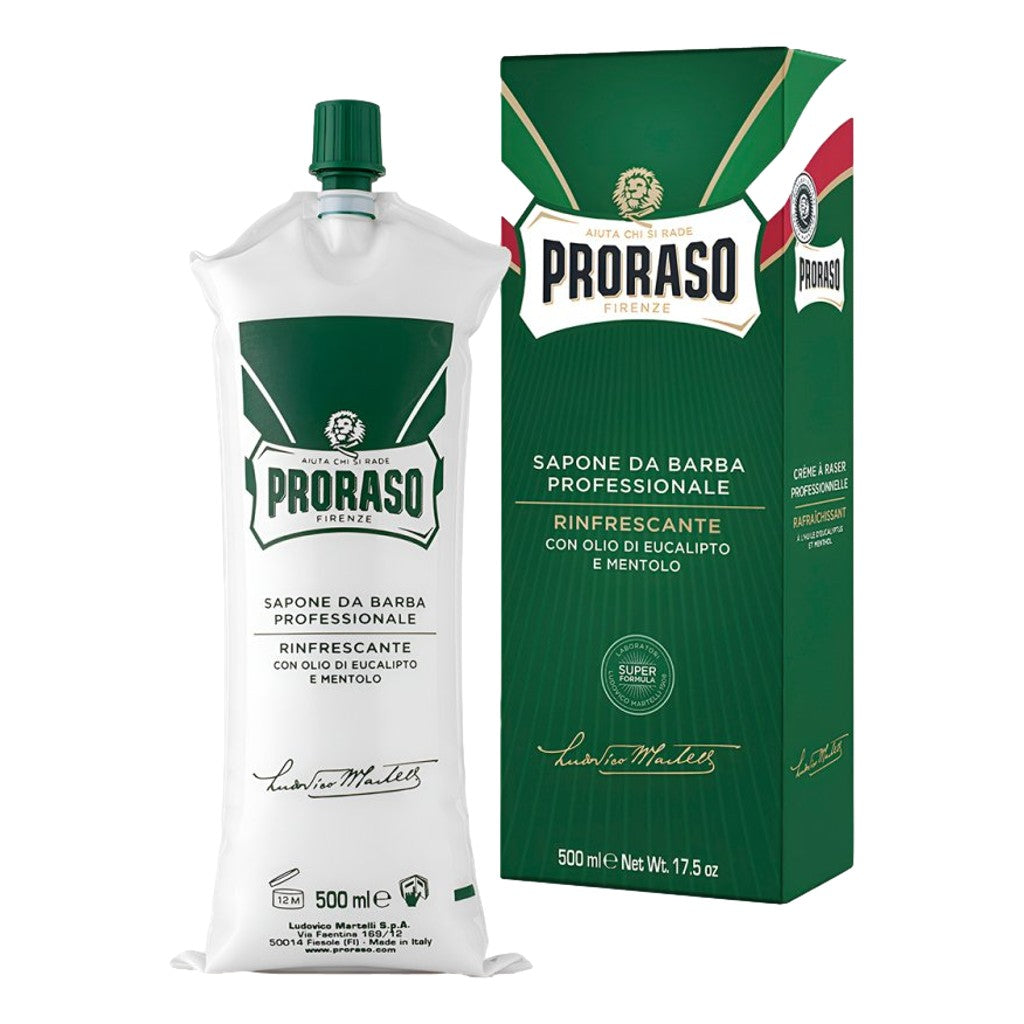 Professional Shaving Cream Tube Refreshing 500ml with eucalyptus and menthol