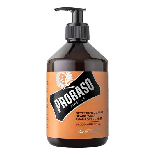 Proraso Professional Wood And Spice Beard Wash 500ml for cleansing facial hair