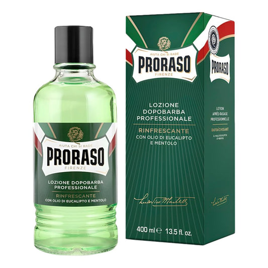 Proraso after-shave bottle and packaging on a white background