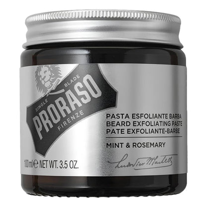 Proraso Beard Exfoliating Paste 60ml with mint and rosemary for beard cleansing and exfoliation
