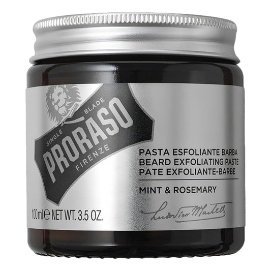 Proraso Beard Exfoliating Paste 60ml with mint and rosemary for beard cleansing and exfoliation