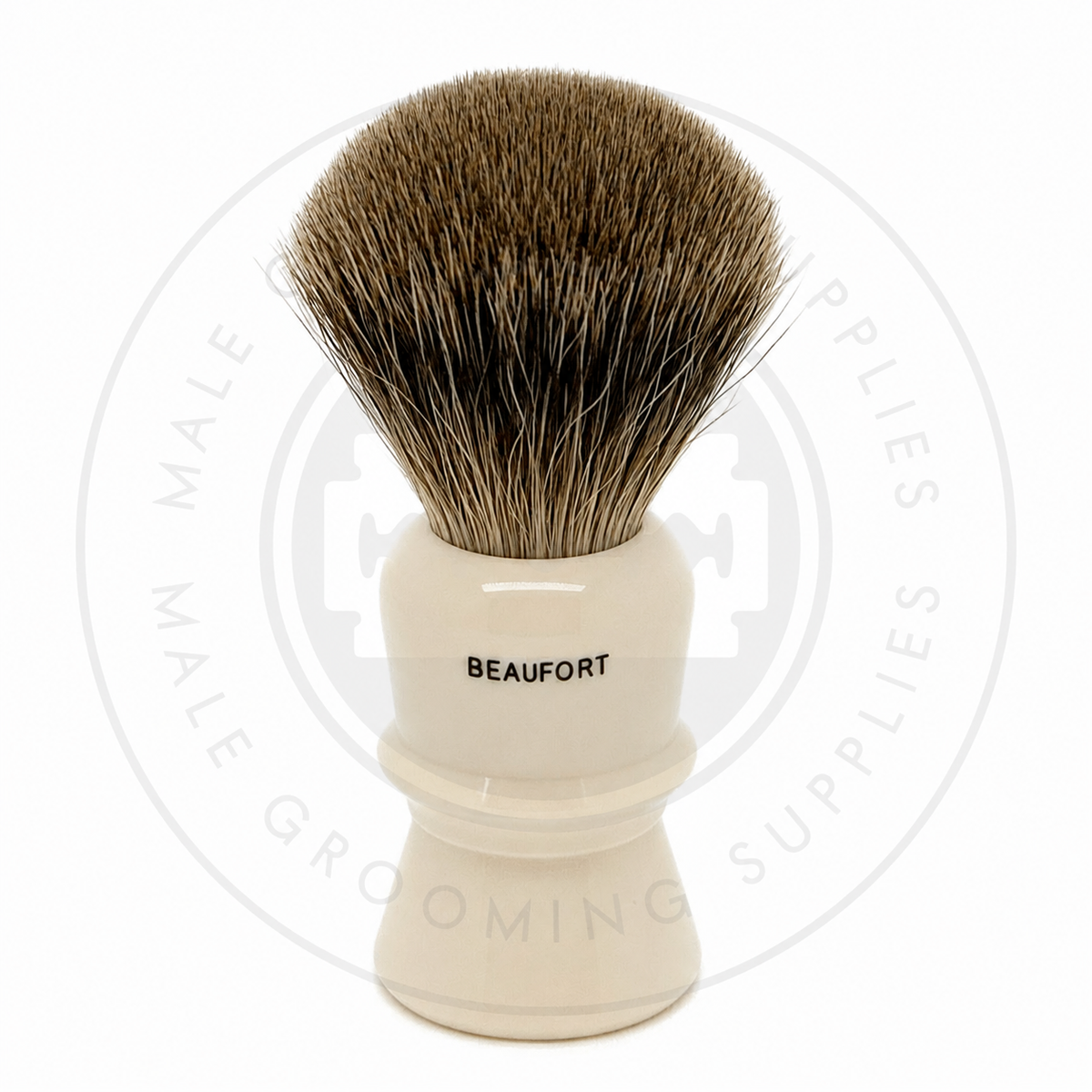 Simpson Beaufort faux ivory Pure Badger brush, B3 – Male Grooming Supplies