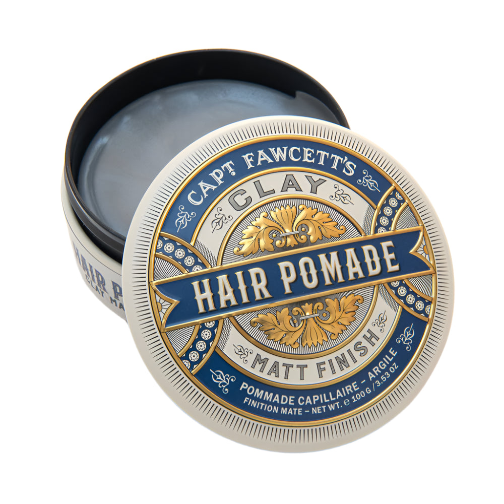 Capt Fawcett's Clay Hair Pomade container on a white background