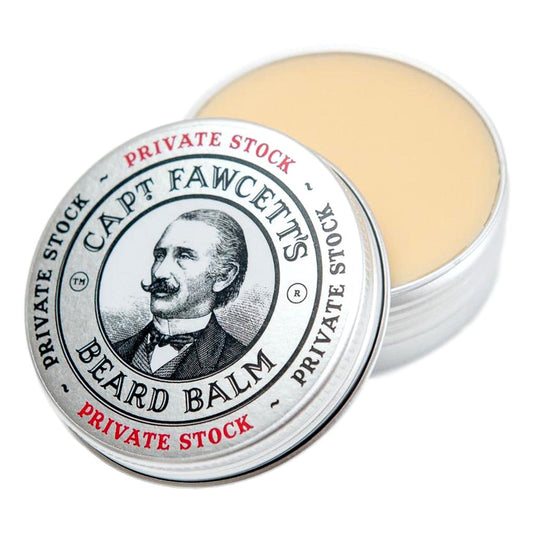 Captain Fawcett Private Stock Beard Balm 60ml in aluminium screw-top tin
