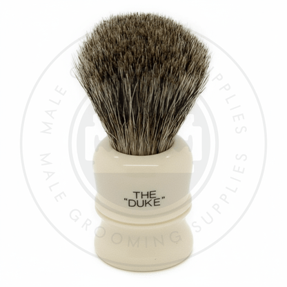Simpsons Duke faux ivory shaving brush with Best or Pure Badger hair - D2 Pure - Back