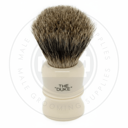 Simpsons Duke faux ivory shaving brush with Best or Pure Badger hair - D3 Pure - Back