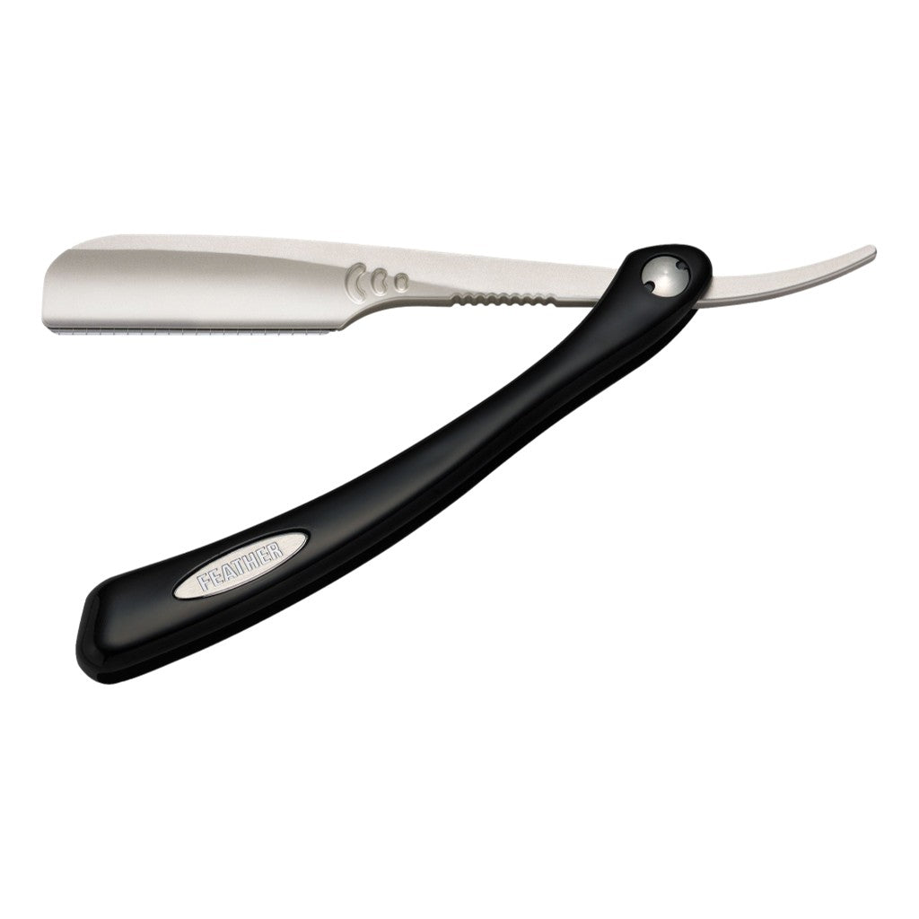 Feather Artist Club Black Folding SR Straight Razor ACSR-RB