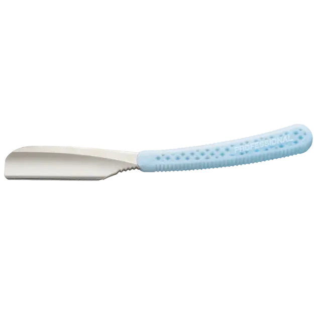 Feather Artist Club Blue SR Straight Razor with stainless steel head and anti slip resin handle