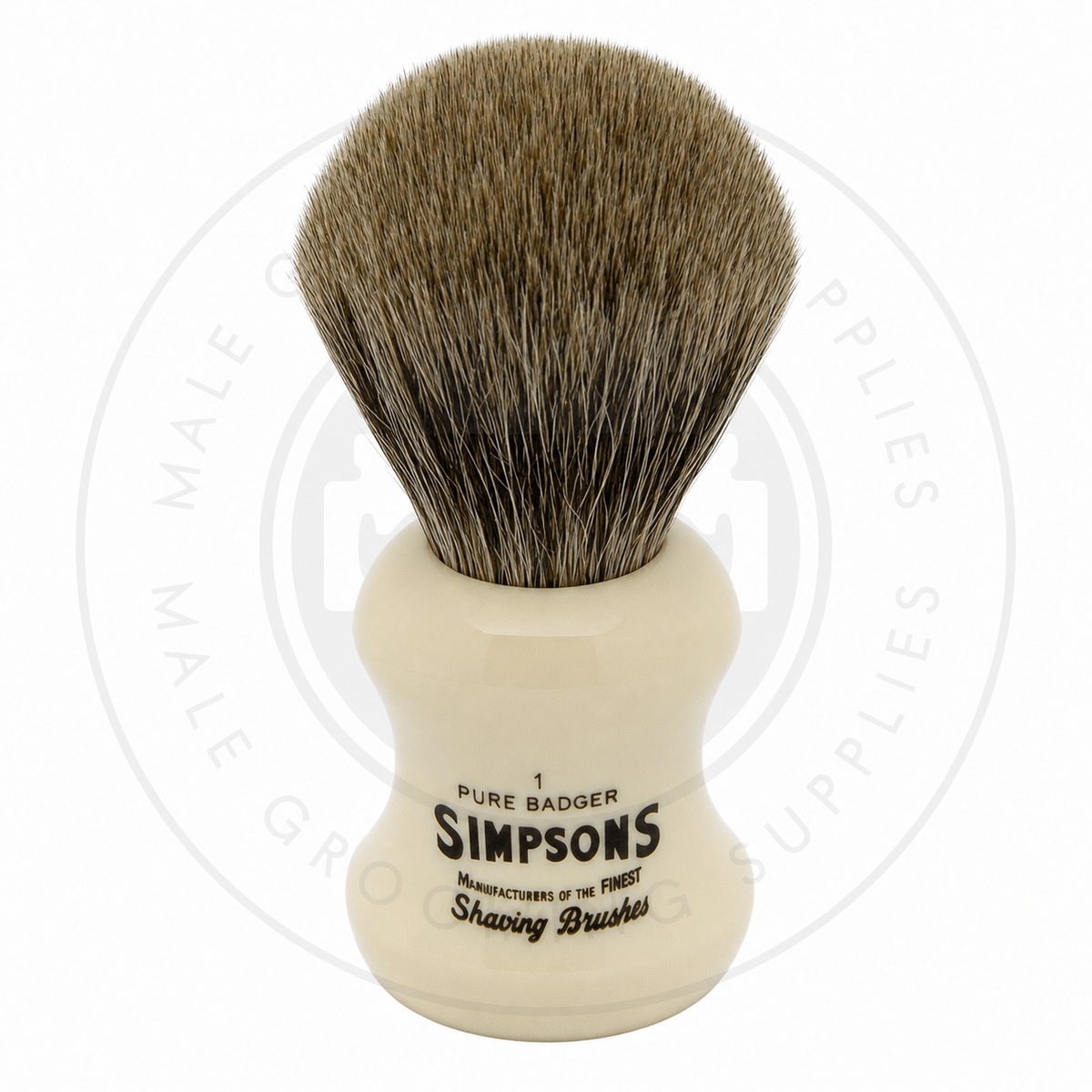 Simpson Eagle badger shaving brush, faux ivory handle – Male Grooming Supplies