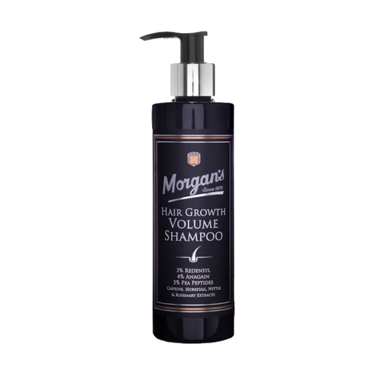 Morgans Hair Growth Volume Shampoo 250ml bottle designed for gentle cleansing and fuller looking hair