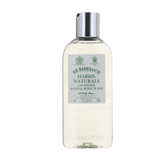 Bottle of Dr. Harris Naturals Lavender Hand & Body Wash on a white background