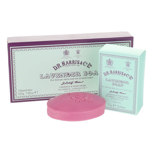 D.R. Harris Lavender Hand Soap 3 Pack – Triple-Milled Bars With Old English Lavender Scent.