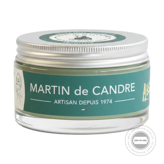 Martin De Candre Absinthe Shaving Soap jar with aluminium lid cool aniseed and herbaceous fragrance - 200g